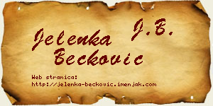 Jelenka Bećković vizit kartica
